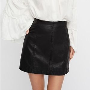 Free People Vegan Leather Mini Skirt